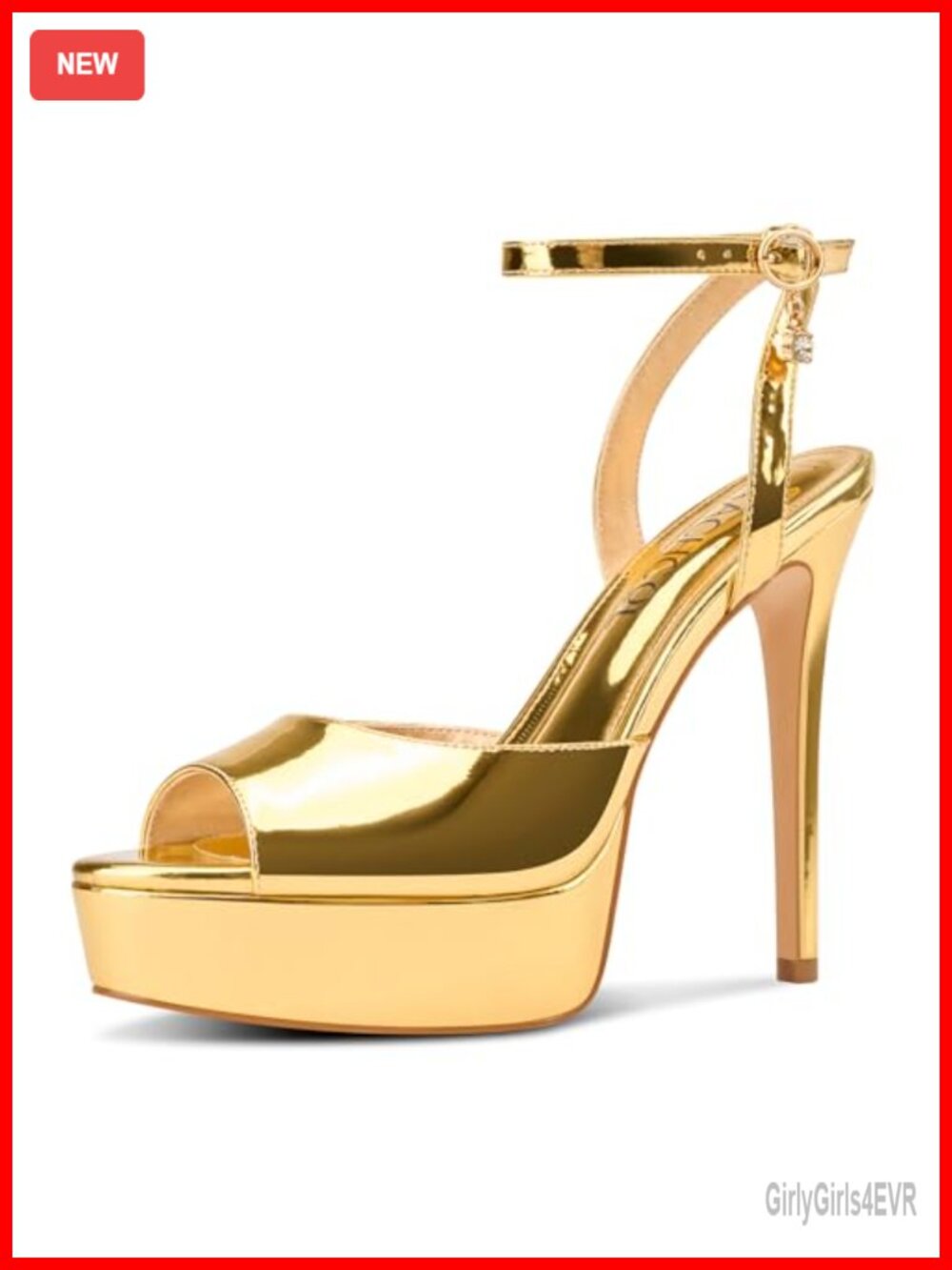 Aachcol Platform High Heel Sandals Peep Toe Stiletto Ankle Strap Slingback